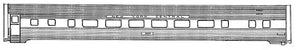 HO Decal NYC stainless steel passenger cars - black lettering - circa 1948-1958