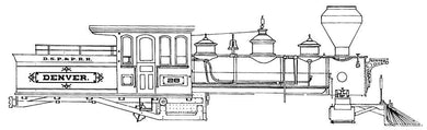 HO Decal DSP&P Mason-Bogie locomotive ( as delivered - circa 1885)-
