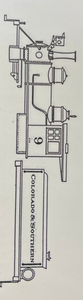 HO Decal C&S steam loco (narrow gauge)- state silver or white lettering -