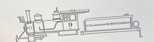 Load image into Gallery viewer, HO Decal C&amp;S steam loco (narrow gauge)- state silver or white lettering -