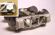 Sprung trucks w/metal wheels kit (qty2 trucks)