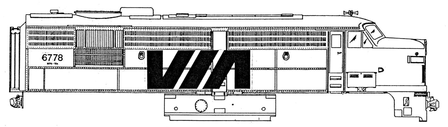 HO Decal VIA diesel loco- FP's & FPA's