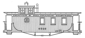 HO Decal D&RGW 30'/34' wood stock car (narrow gauge) - circa 1941 #5500-5848,5900-5999 -