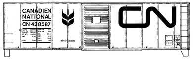 HO Decal C&S 30' wood reefer (narrow gauge) yellow sides, tuscan roof,circa 1935 #1100-1119