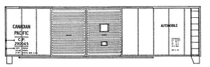 HO Decal CN 40' insulated box-modern logo, circa 1960 #290301-291470