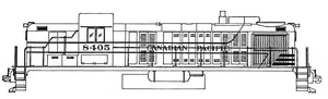 HO Decal CP Diesel switcher-block lettering, circa 1950 to 1980 -