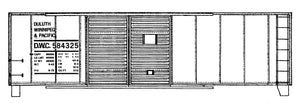 S SCALE CV 50' plug door box-large modern "CV" LOGO, circa 1969 - 11'0" car #402000-402999