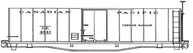 HO Decal CP 45' wood express reefer-circa 1948 #5500-5599 -