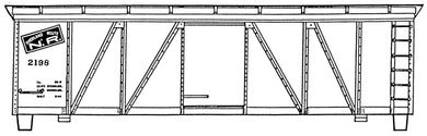 HO Decal GN 40' single sheathed wood box #31000-31499-