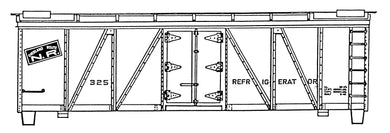 HO Decal NR 36' single-sheathed wood box (NG)-boxcar red, circa 1941 -