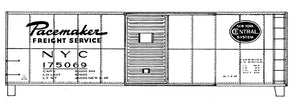 HO Decal NYC 40' PS-1 "Pacemaker" box, circa 1951 - Lot 848-B #175000-175024 -