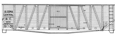 HO Decal AC 40' single sheathed box- circa 1950-1970 #3101-3200 -