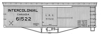 HO Decal IRC 36' double sheathed box, circa 1908 #60001-61642 -