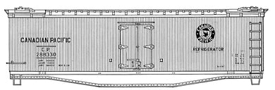 HO Decal CP 40' wood reefer, beaver herald, circa 1928 #287865-288479 -