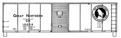 HO Decal GN 40' plywood box, either 11000 or 44000 series, circa 1945 #44025-44999 -