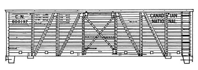 HO Decal CN 36' & 40' stockcars, circa 1947 #810300-810636 - WILL LETTER TWO CARS -