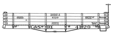 HO Decal C&S 30' gondola, (narrow gauge) circa 1899 #4086-4245-