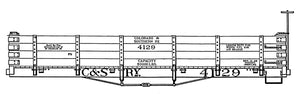 HO Decal C&S 30' gondola, (narrow gauge) circa 1899 #4086-4245-