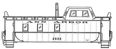 HO Decal AA Caboose, circa 1970