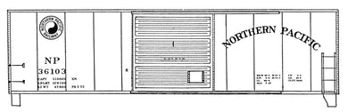 HO Decal NP 40' PS-1 boxcar, 36