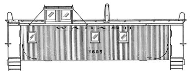 HO Decal WABASH wood caboose, circa 1950 - WILL LETTER TWO CARS IN N & HO SCALE