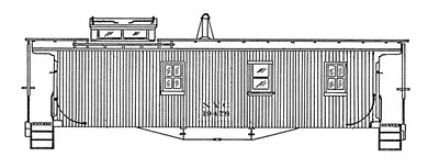 HO Decal NYC wood caboose, circa 1936 & 1950 #19000-20082