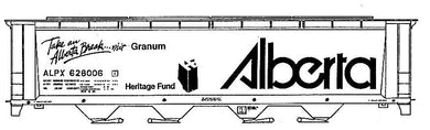 HO Decal ALBERTA grain car (ALPX), 