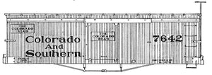 HO Decal C&S 30' wood box, (narrow gauge) circa 1905 #7722-7746 -