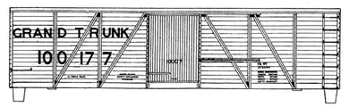 HO Decal GT 36' outside braced box- circa 1910 #100000-107009,107100-108099 -
