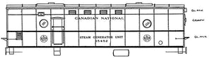 HO Decal CN steam generator - black & green car - circa 1956 #15480-15494 -