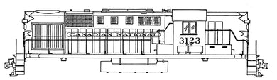 HO Decal CN RS18 - green & yellow scheme - circa 1950