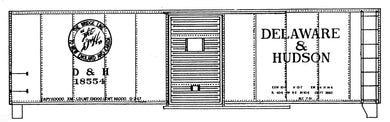 HO Decal D&H 40' PS-1 steel box-