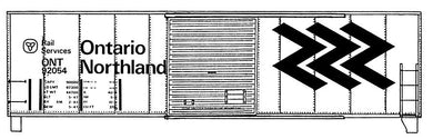 HO Decal ONR 40' steel boxcar - modern lettering - circa 1981 #90000-90999,91000-91069,92000-92089