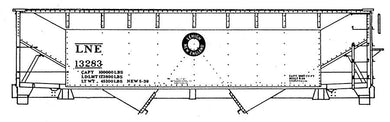 HO Decal L&NE offset twin hopper - 1948 #13001-13350 -