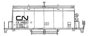 HO Decal CN 2300 cu.ft. cylindrical ore car - circa 1975 #346500-346700