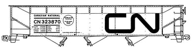 HO Decal CN triple offset hopper - modern CN logo - circa 1965 #322106-323968 -