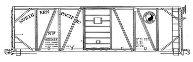 HO Decal NP war emergency 40' boxcar - circa 1944 and 1950 -