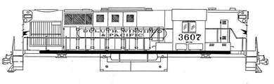 HO Decal DW&P RS-11 diesel locomotive - circa 1956 -