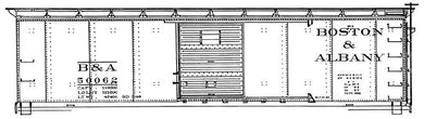 HO Decal B&A 40' 