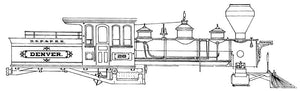 HO Decal DSP&P Mason-Bogie locomotive ( as delivered - circa 1885)-