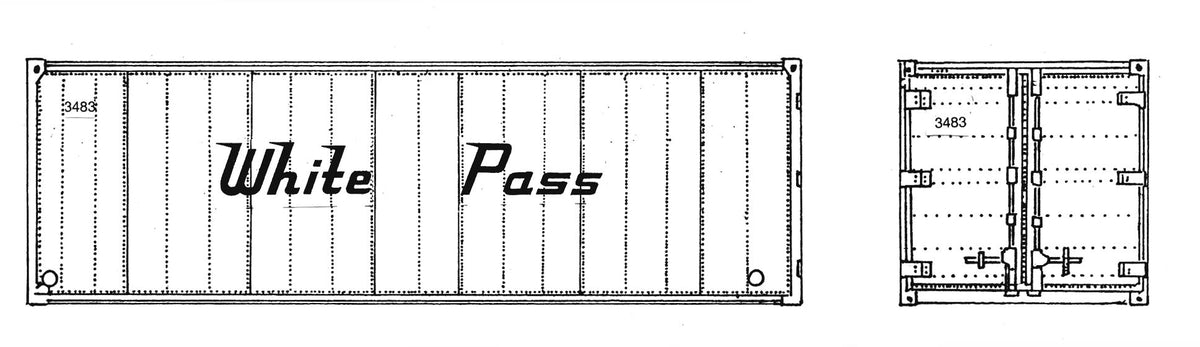 HO Decal WP&Y container - silver with green lettering - circa 1975 ...
