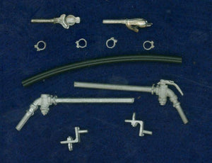 Glad hand set - 2 glad hands, 2 angle cocks, hose material, hose clamps and mount